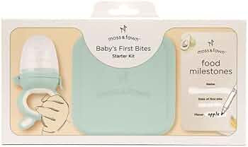 Baby’s First Bites Starter Kit – Ice Cube Tray, Forage Feeder, Freezer Mold & Pacifier Feeder... | Amazon (US)