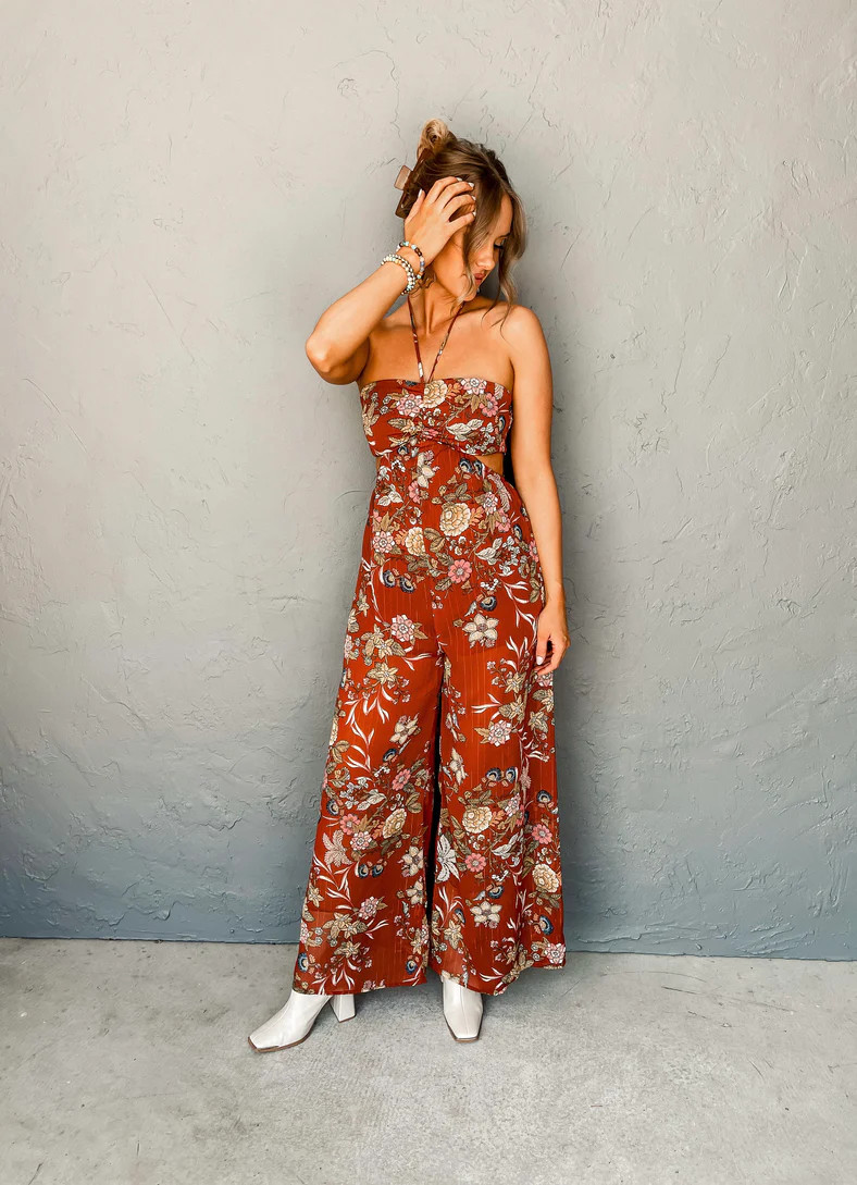Waverly Floral Halter Jumpsuit | Ruthie Grace