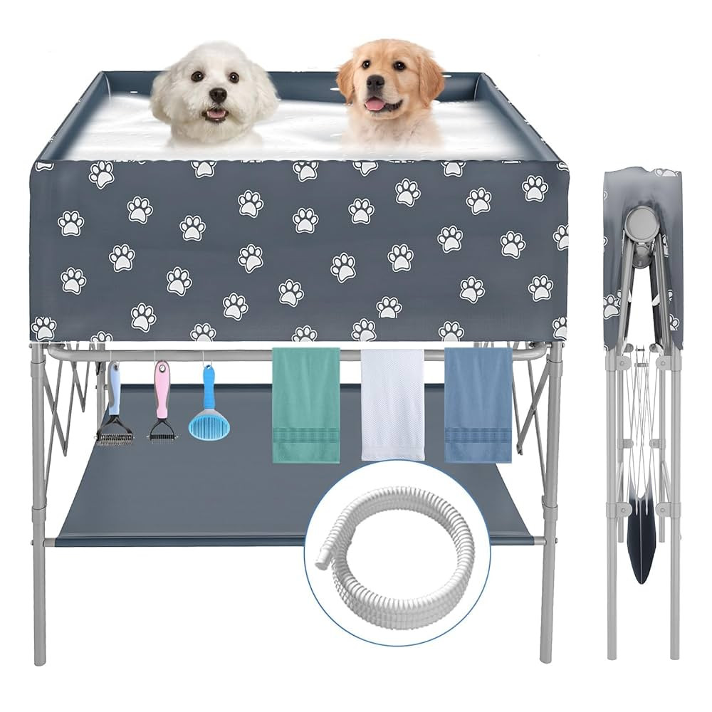 Dog Bathtub and Folding Dog Washing Station for Bathing Shower and Grooming,Dog Washing Station f... | Amazon (US)