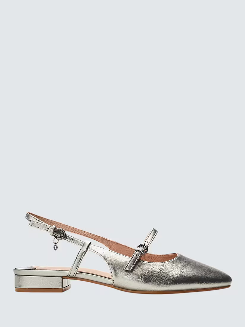 Moda in Pelle Faiga Slingback Court Soes, Pewter | John Lewis (UK)