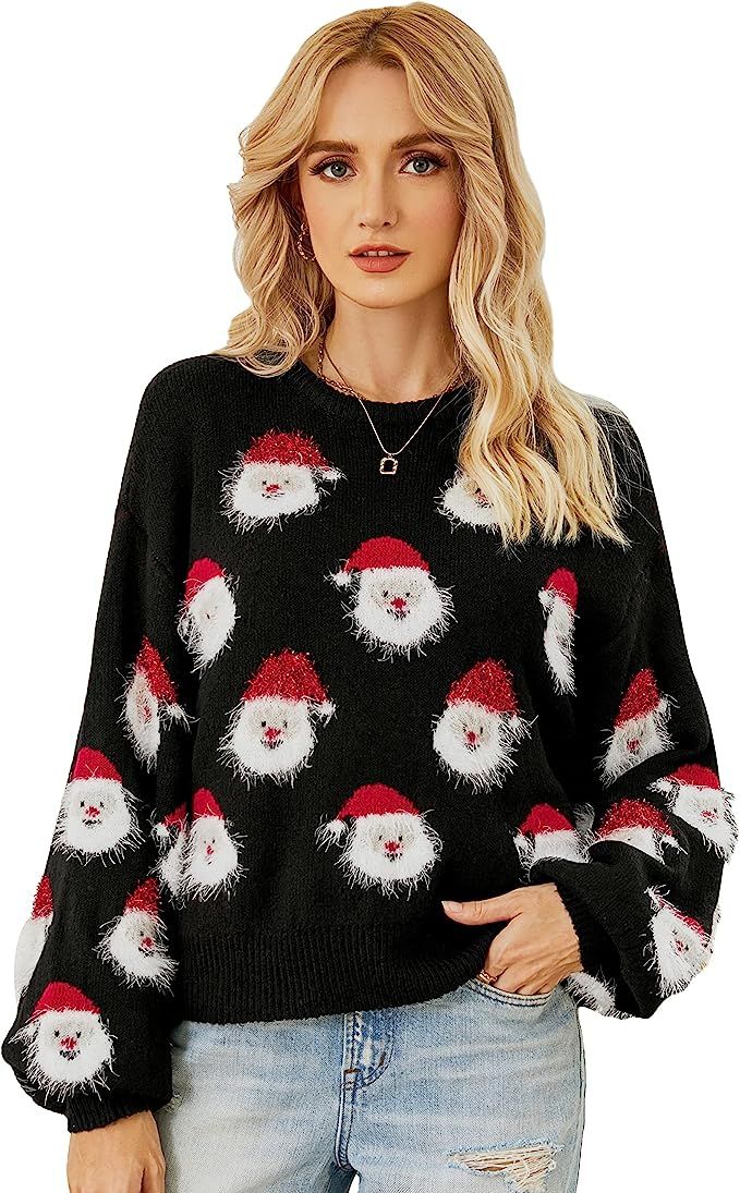 LUBOT 2022 New Ugly Christmas Sweaters for Women Men Cute Fuzzy Funny Wintertime and Holiday Part... | Amazon (US)