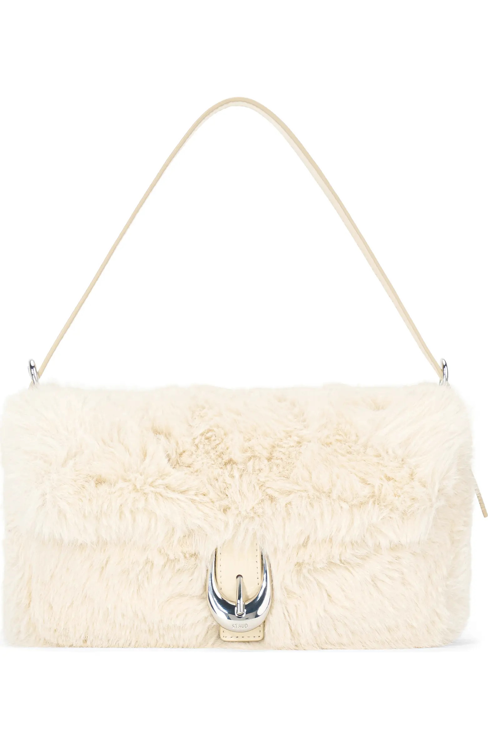 STAUD Harlow Faux Fur Shoulder Bag | Nordstrom | Nordstrom
