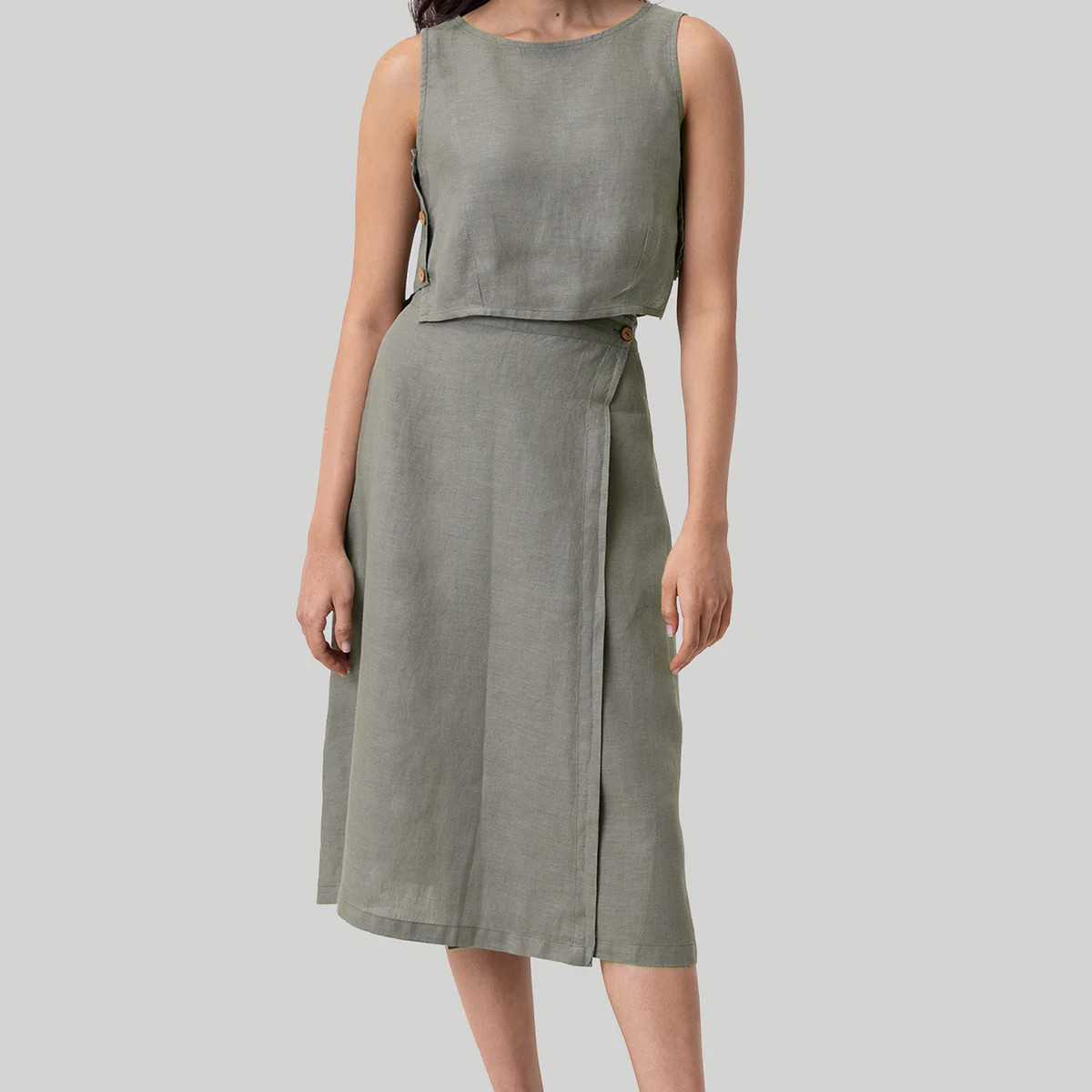 Breezy Hemp Summer Set in Dark Green | Reistor