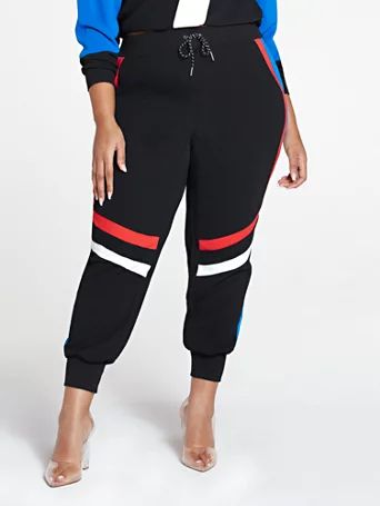 Elena Colorblock Jogger Pants - Fashion To Figure | Fashion to Figure