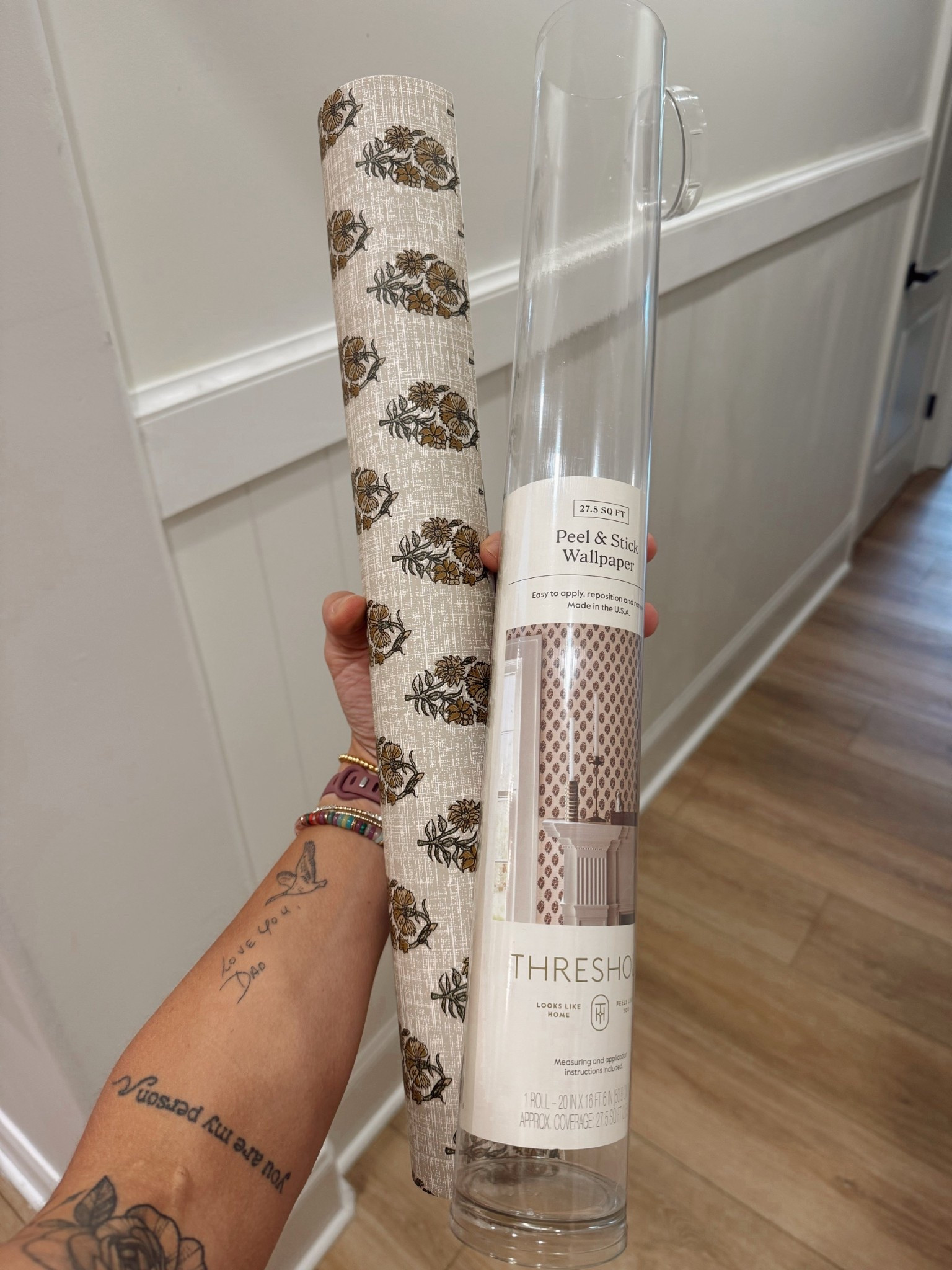 The peel and stick wallpaper we went with! 🤎😍 SO EXCITED to see this wall come to life! 

DIY / home decor / threshold / studio McGee / home / Projects / Holley Gabrielle / accent wall 

#LTKStyleTip #LTKHome #LTKFindsUnder50