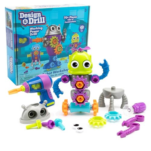 Educational Insights Design & Drill Robot Workshop - Take Apart Toy with Electric Toy Drill, STEM... | Amazon (US)