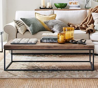 Malcolm 60" Rectangular Coffee Table | Pottery Barn (US)