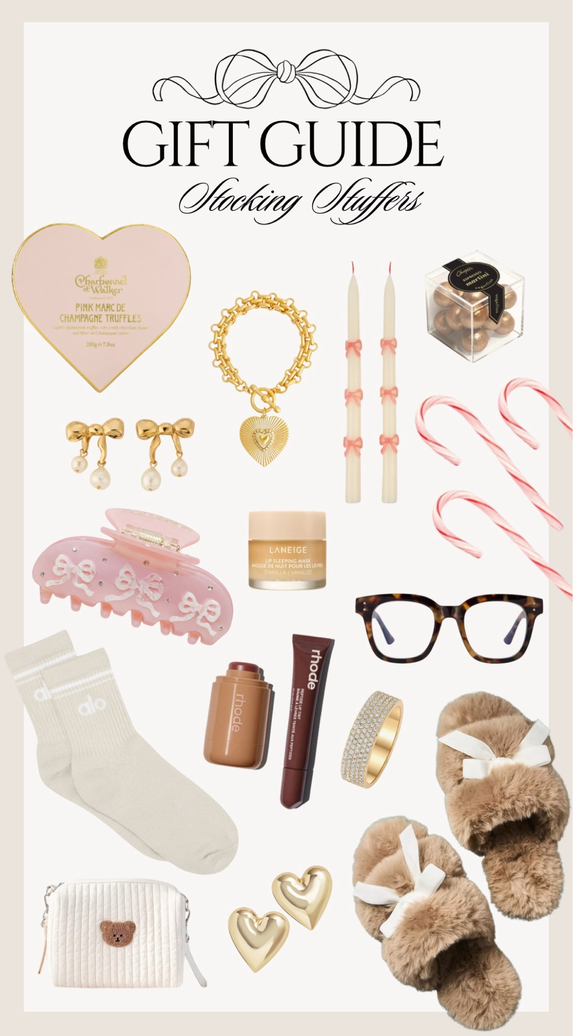Gift Guide: Stocking Stuffers!

Heart earrings, candy canes, jewelry, glasses, socks, Amazon find, Alo Yoga, ring, diamonds, pearls, bow, slippers, hair clip, LoveShackFancy, candy, candles, lip products, Rhode

#LTKWatchNow #LTKHoliday #LTKGiftGuide