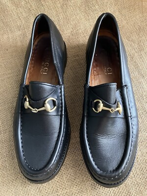GUCCI Womens Black Leather Horsebit Loafers Size US 6.5 B || EU 36.5  | eBay | eBay UK