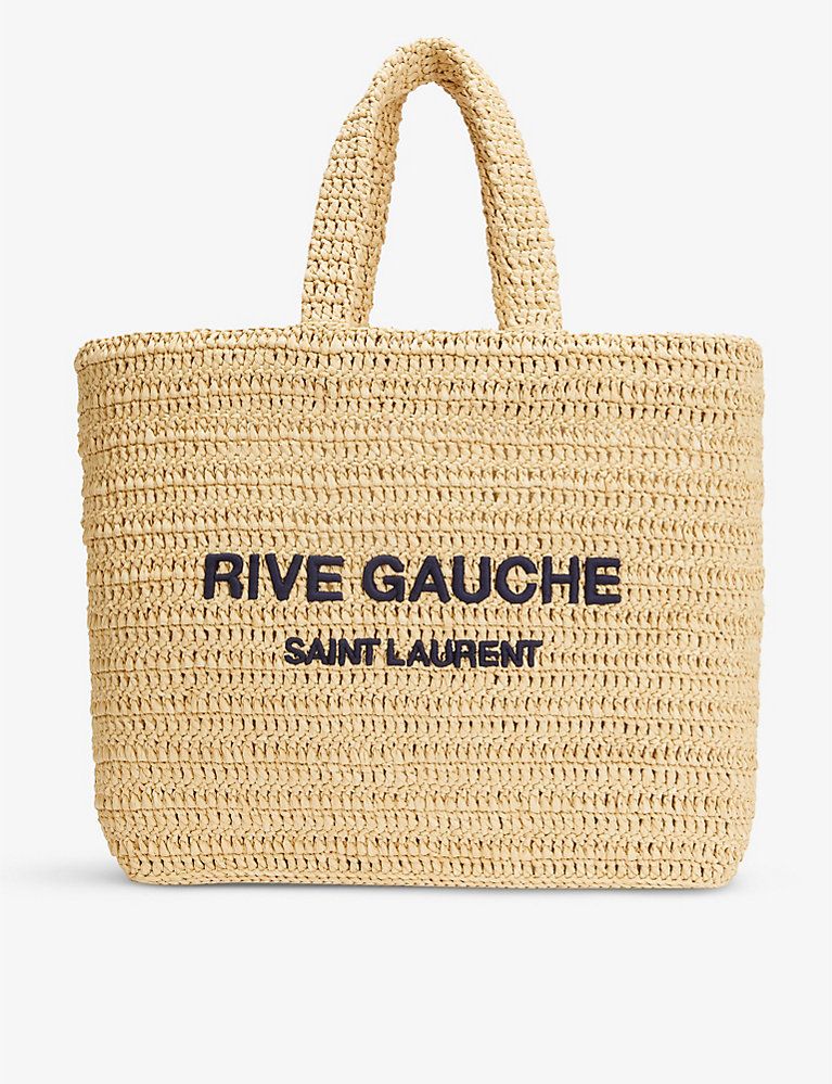 Rive Gauche raffia tote bag | Selfridges