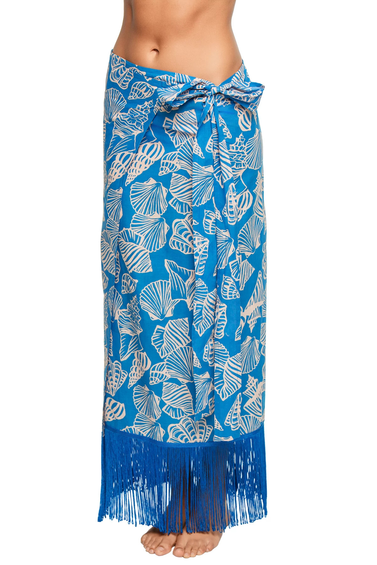 Ruby Shell Print Fringe Sarong | Everything But Water