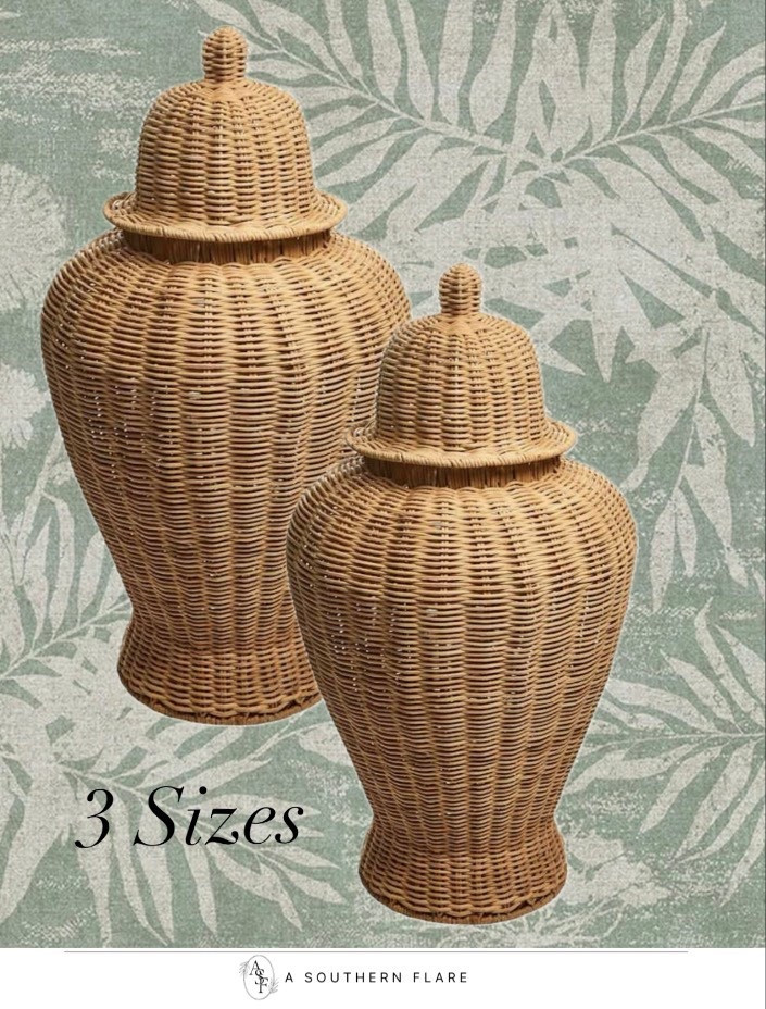 Rattan Ginger jars