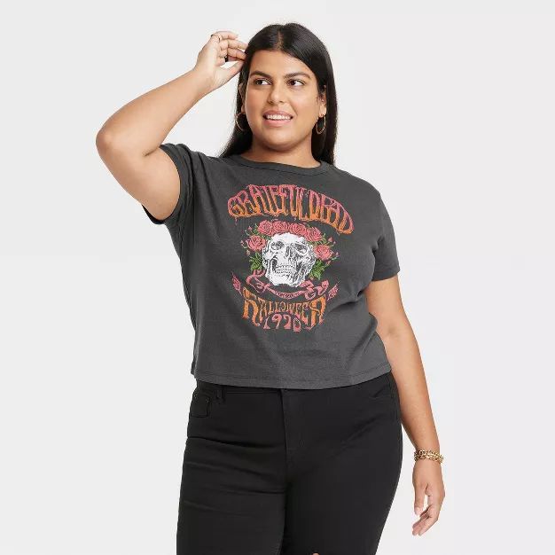 Women's Grateful Dead Baby Short Sleeve Graphic T-Shirt - Charcoal Gray | Target