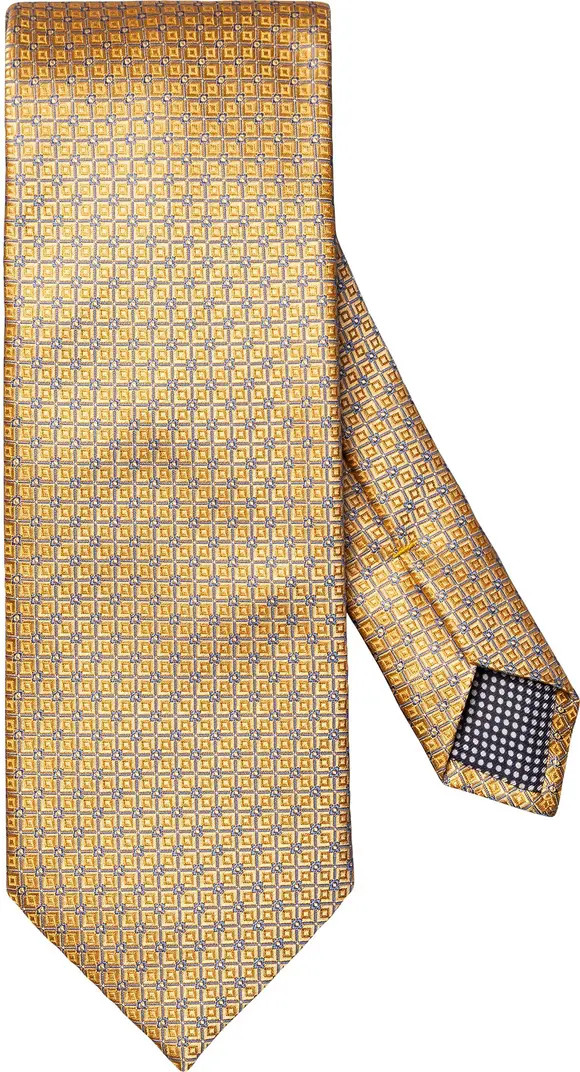 Eton Yellow Geometric Pattern Silk Jacquard Tie | Nordstrom | Nordstrom