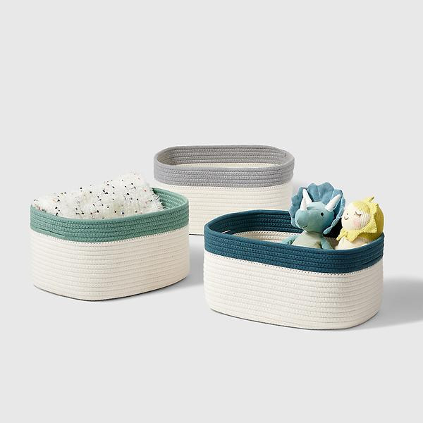 Marie Kondo Small Kawaii Cotton Rope Bin Cool Grey | The Container Store