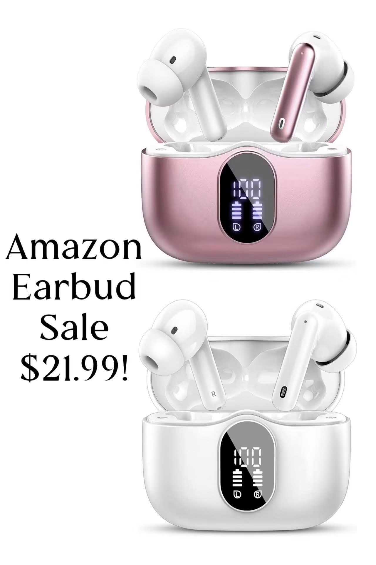These amazing Amazon Bluetooth Earbuds are down to as low as only $21.99 today at Amazon! We own a few pairs of these, and I would recommend them just as much as the premium name brand - and they’re a fraction of the price! Also are great for kids & teens if you don’t want to have to worry about them losing the more expensive versions.

#LTKSaleAlert #LTKHome #LTKTravel