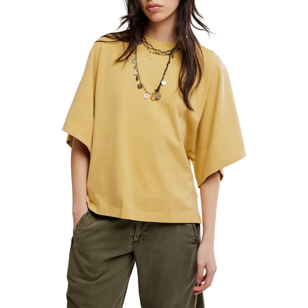 Free People We The Free Atlas Dolman Cotton Top in Fallen Leaf at Nordstrom, Size Medium | Nordstrom