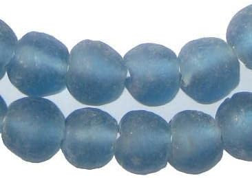 African Recycled Glass Beads - Full Strand Eco-Friendly Fair Trade Sea Glass Beads from Ghana Han... | Amazon (US)