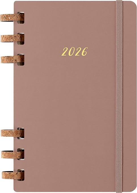 Moleskine Spiral 12 Month 2026 Solar Year Planner, Hard Cover, Large (5" x 8.25"), Almond, 200 pa... | Amazon (US)