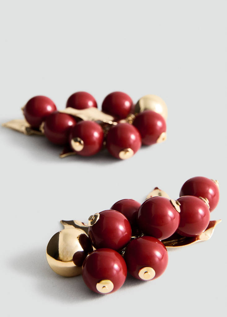 Fruit dangle earrings gold - Women - One size - MANGO | MANGO (UK)