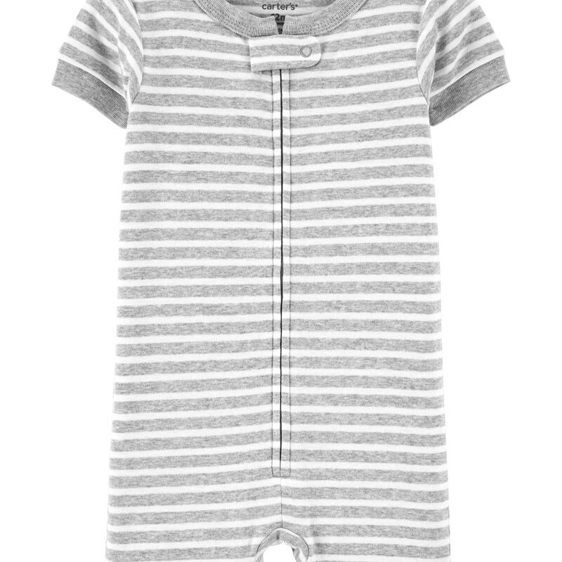 1-Piece Striped 100% Snug Fit Cotton Romper PJs | Carter's