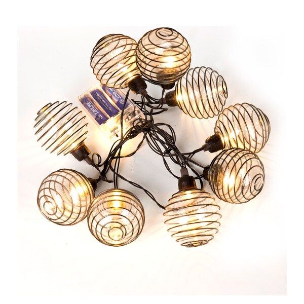 Glass Balls with Metal Wire String Lights (12.8ft) | Bed Bath & Beyond