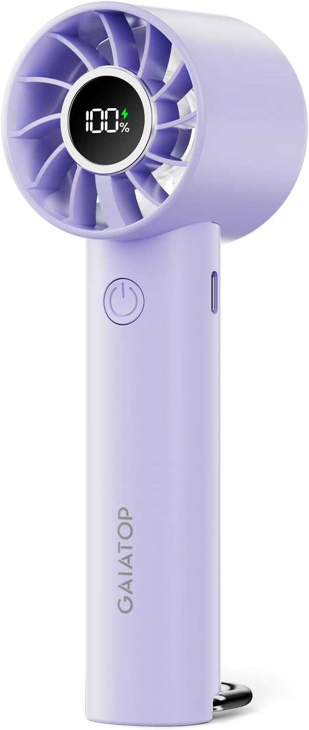 Gaiatop Portable Mini Fan, 3 Speed Handheld Fans with Power Display Flashlight, USB Rechargeable ... | Amazon (US)
