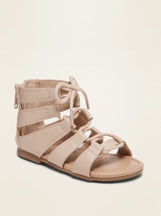 Faux-Leather Gladiator Sandals for Toddler Girls | Old Navy (US)