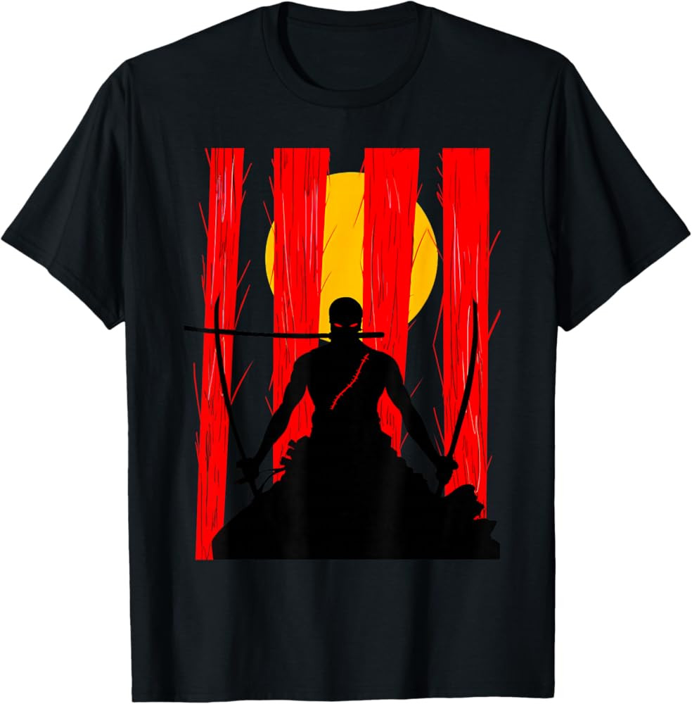 Japanese Retro Art Zoro Anime Graphic T-Shirt | Amazon (US)