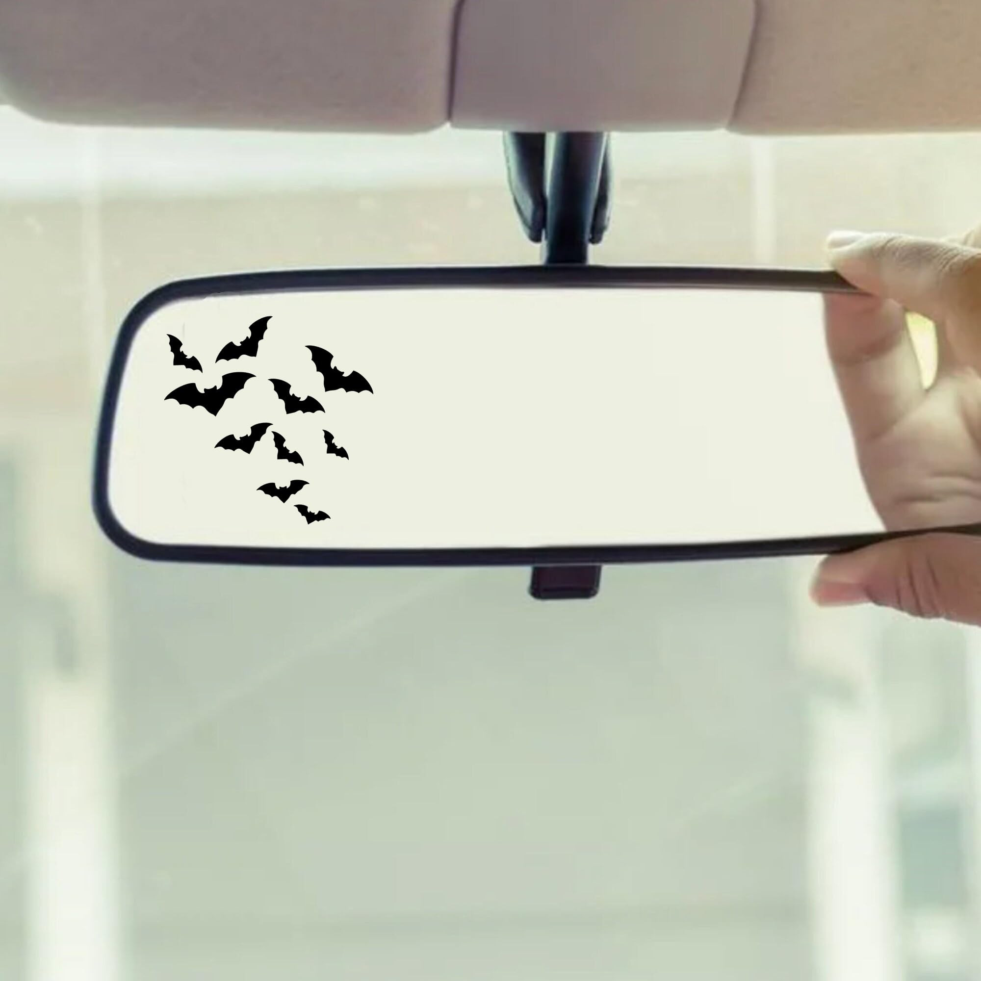 Halloween Bats Rearview Mirror Decal - 3 Pcs Funny Bumper Vinyl Stickers for Auto, Wall, Laptop, ... | Amazon (US)