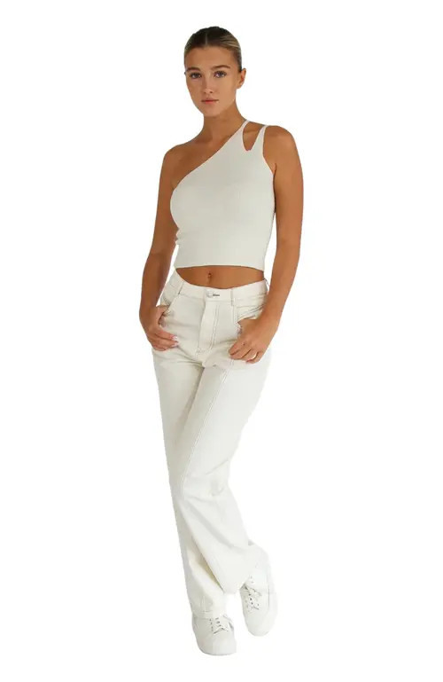 Belle & Bloom Symphony Double Strap Knit Crop in Cream at Nordstrom, Size Medium Au | Nordstrom