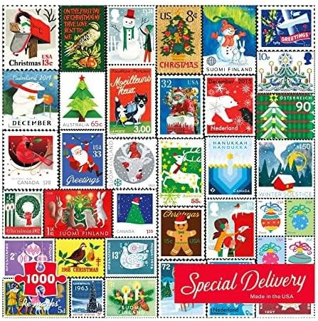 Re-Marks 1000-Piece Christmas Collage Puzzle, 26.75 x 19.25 Inches, Berry, All Ages | Amazon (US)