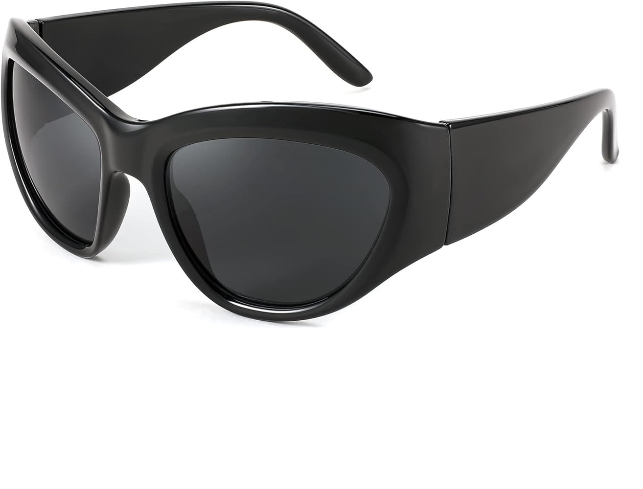 FEISEDY Trendy Y2k Sunglasses Women Men Oversized Shield Sunglasses Fashion Wrap Around Futuristi... | Amazon (US)