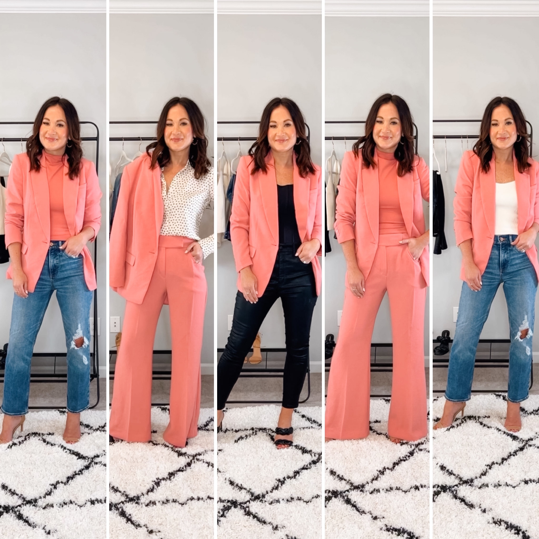 One blazer 5 ways - all pieces from @express #express #expressyou #expresspartner #workoutfit #worklooks These outfits would be perfect for Valentine’s Day outfit ideas! 

#LTKworkwear #LTKFind #LTKsalealert