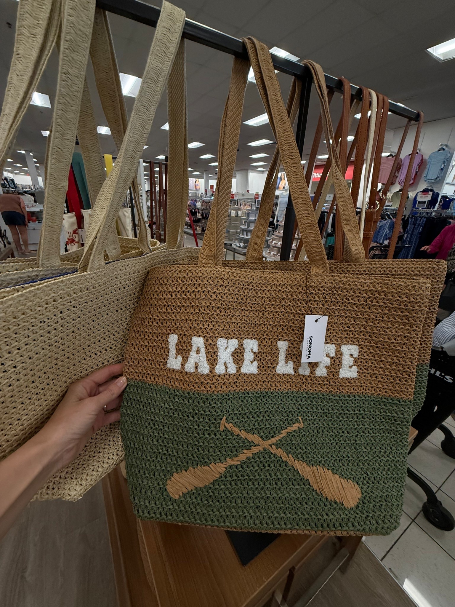 Lake life is the best life! 🚣‍♂️ This Sonoma straw tote from Kohl's is a summer must-have. Perfect size for towels, sunscreen, and all the snacks. Love the woven texture and the cute embroidered oars! Fits that coastal chic aesthetic perfectly for a day on the water. Grab it for your next boat day or weekend getaway! 🌊✨

#ltksummer #targetstyle #kohlsfinds #lakelife #summerhandbag #coastalchic #grandmillennial #momstyle #summeroutfit #beachbag #strawtote #weekendoutfit #vacationstyle #budgetfashion #ltkunder50 #coastalgrandmother #lakestyle #summeressentials #momlife #ootd