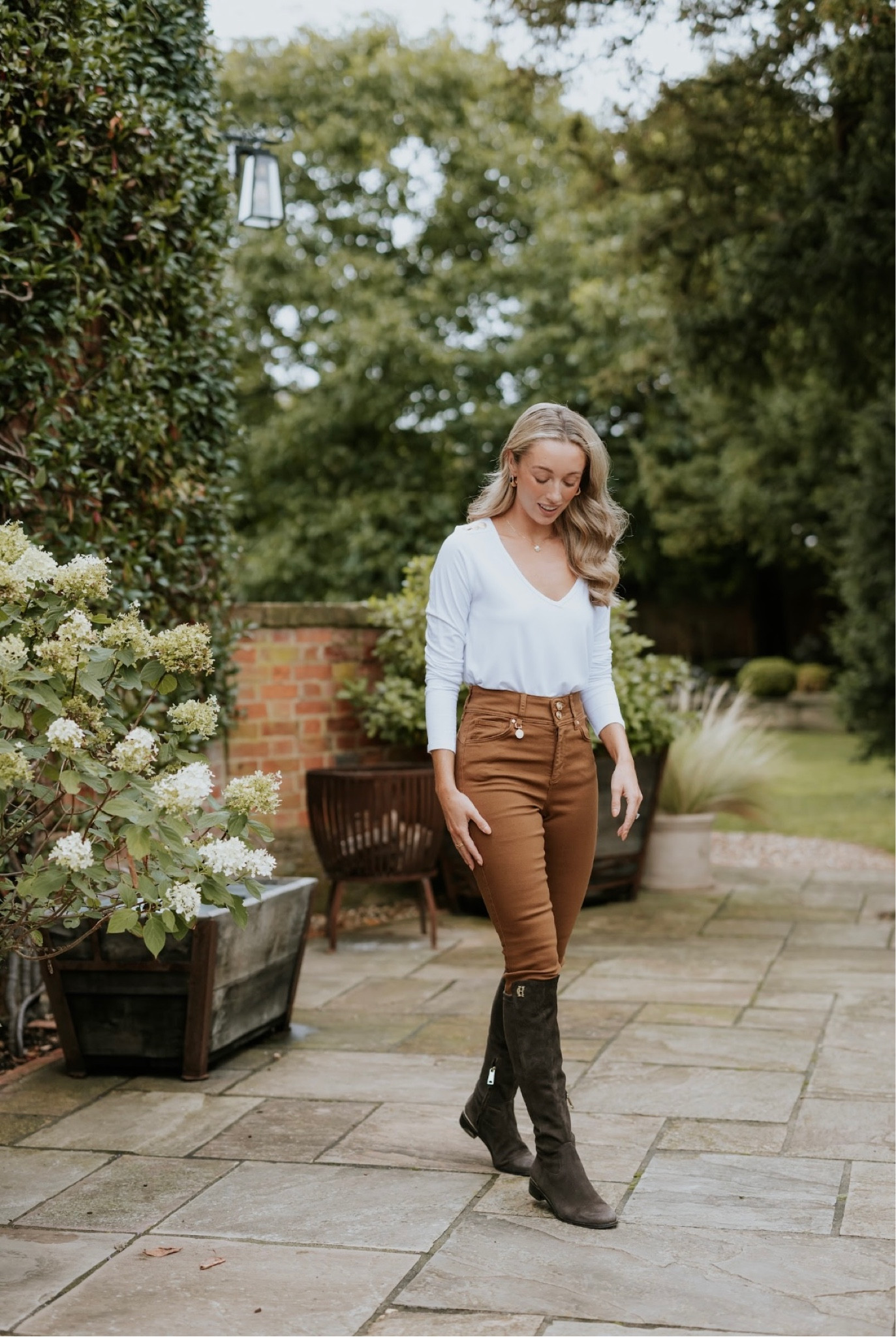 Autumn winter style, autumn winter fashion, country style, brown jeans, flat boots, V neck white top 

#LTKstyletip #LTKeurope #LTKSeasonal