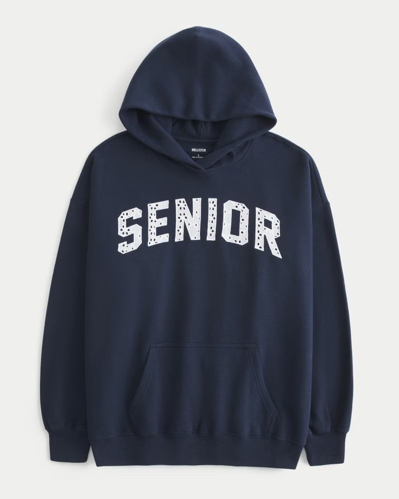 Women's Oversized Senior Graphic Hoodie from Hollister | Hollister (US)