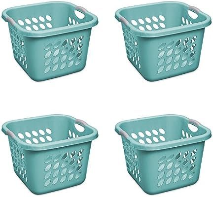 STERILITE 1.5 Bushel/53 L Ultra Square Laundry Basket, Teal Splash,(Case of 4) | Amazon (US)