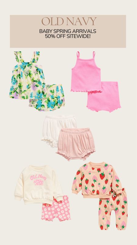 Such cute baby spring sets at Old navy, and everything is 50% off sitewide right now! 

Old navy sale, baby sets, baby 2 piece sets, spring fashion baby, Jess Crum 

#LTKsalealert #LTKstyletip #LTKbaby