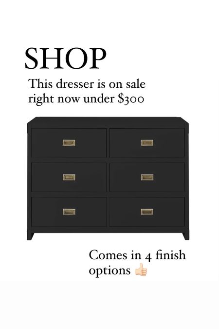 We used this dresser in a recent guest room design. It comes in 4 finish options and is perfect for a kids room, guest room or nursery! 

Scroll back in my shop feed to see how we used it! 👀

On sale for under $300 right now! 📣👏🏻

#bedroomdurniture #kidsbedroom 

#LTKSaleAlert #LTKHome #LTKKids