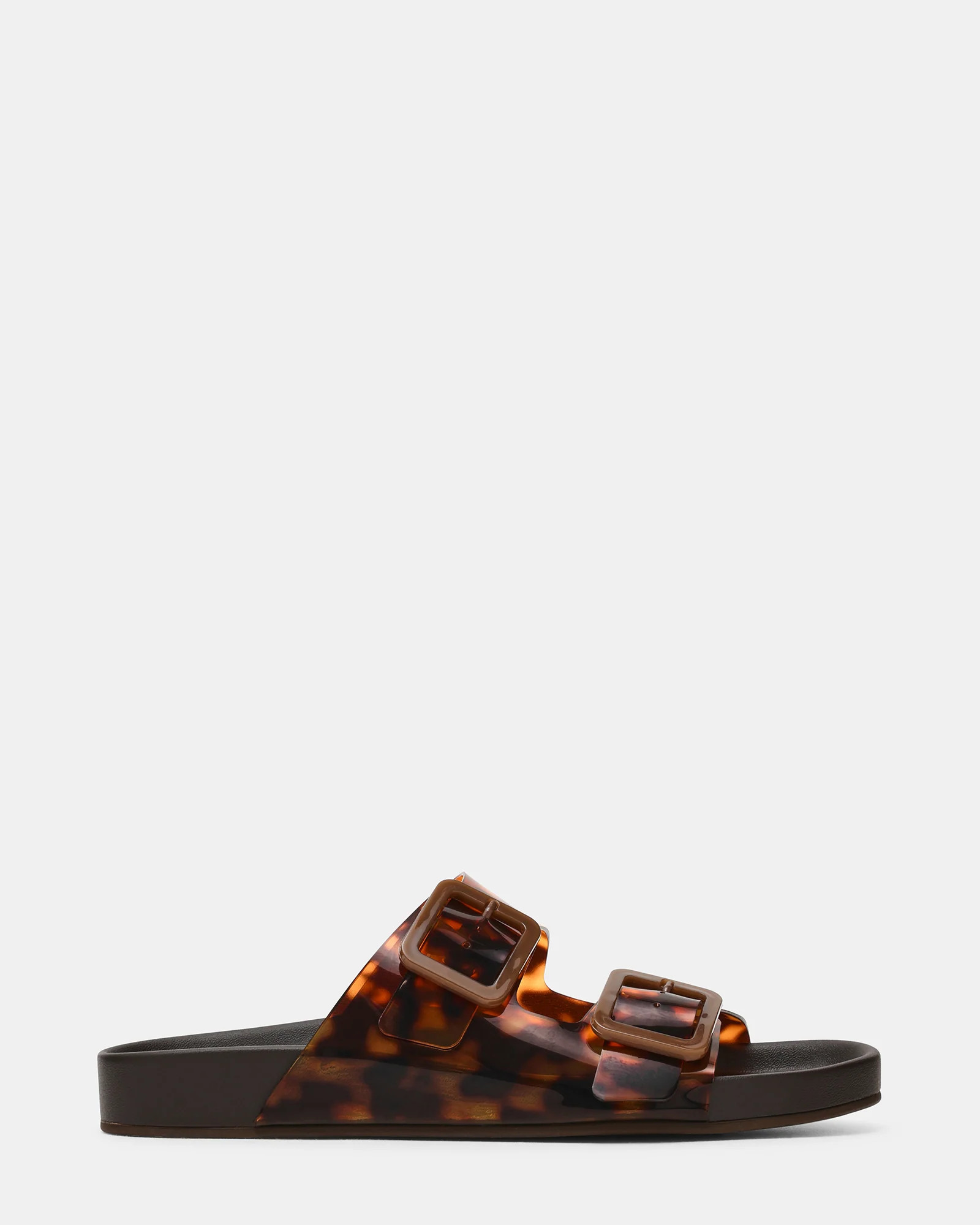 ABOTT Tortoise Buckles Footbed Slide Women's Sandal | Steve Madden (US)
