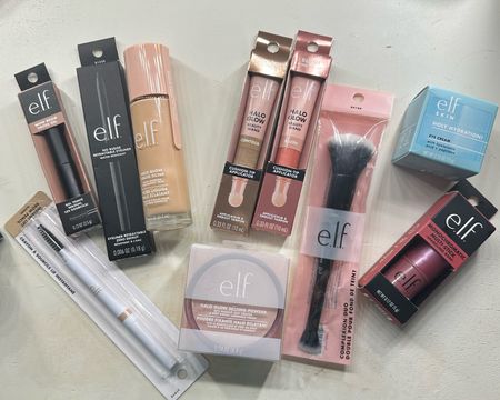 E.L.F. Beauty haul! Become an Beauty Squad member and get tons of deals on free shipping, free products, and big discounts. Got everything here for $37. Elf makeup, elf halo glow, contour, contour makeup, eye cream, eyebrow gel, eyeliner, brow gel, setting powder. 

#LTKbeauty