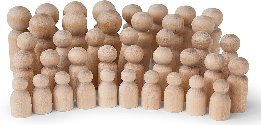 Natural Unfinished Wooden Peg Doll Bodies, Quality People Shapes, Great for Arts and Crafts, Birc... | Amazon (US)