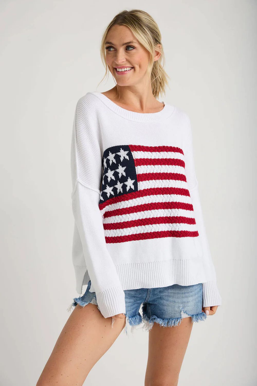 Miracle Crochet Flag Knit Sweater | Social Threads
