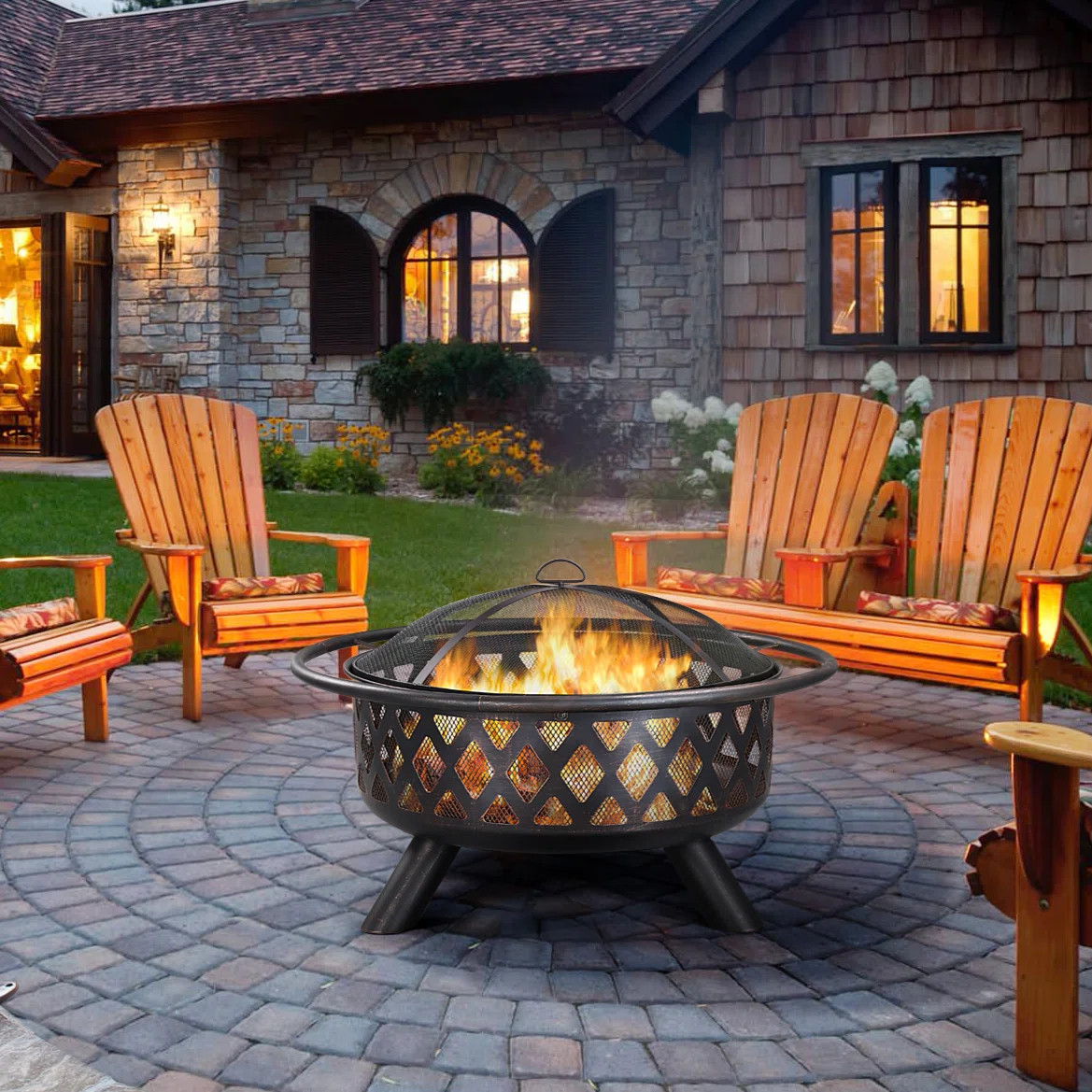 36″ Dia. × 23.5″ H Cast Iron Wood Burning Fire Pit | Wayfair North America
