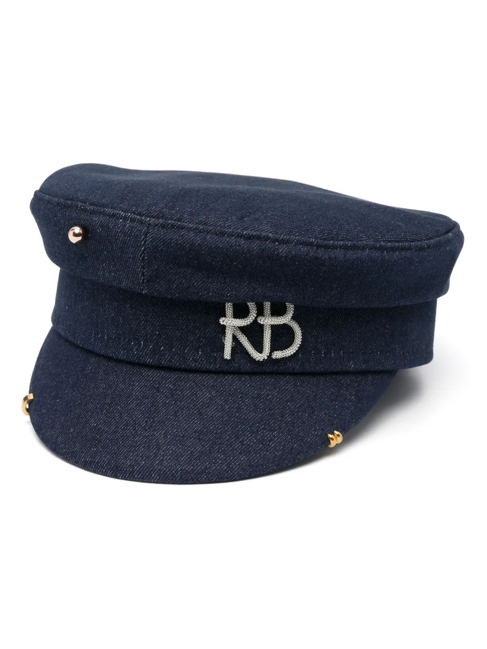 Ruslan Baginskiy piercing-detailed Baker Boy Cap | Blue | FARFETCH | Farfetch Global