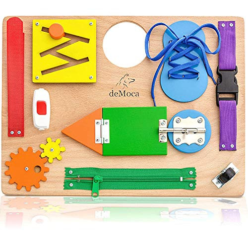 Montessori Busy Board for Toddlers - Wooden Sensory Toys - Toddler Preschool Learning Activities for | Amazon (US)