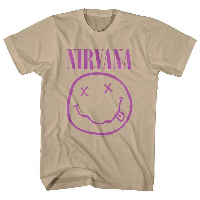 Nirvana Unisex T-Shirt Purple Smiley (Medium) | Walmart (US)
