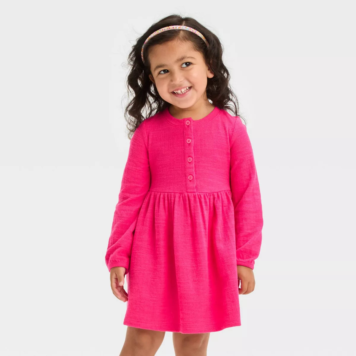 Toddler Girls' Knit Long Sleeve Dress - Cat & Jack™ | Target