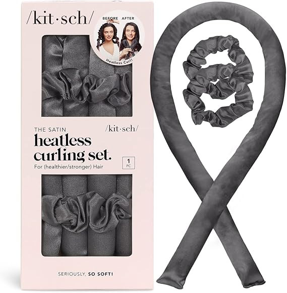 Kitsch Satin Heatless Curling Set - Hair Rollers for Heatless Curls | Heatless Hair Curlers & Hot... | Amazon (US)
